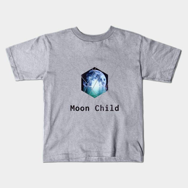 Moon Child Kids T-Shirt by MandalaHaze